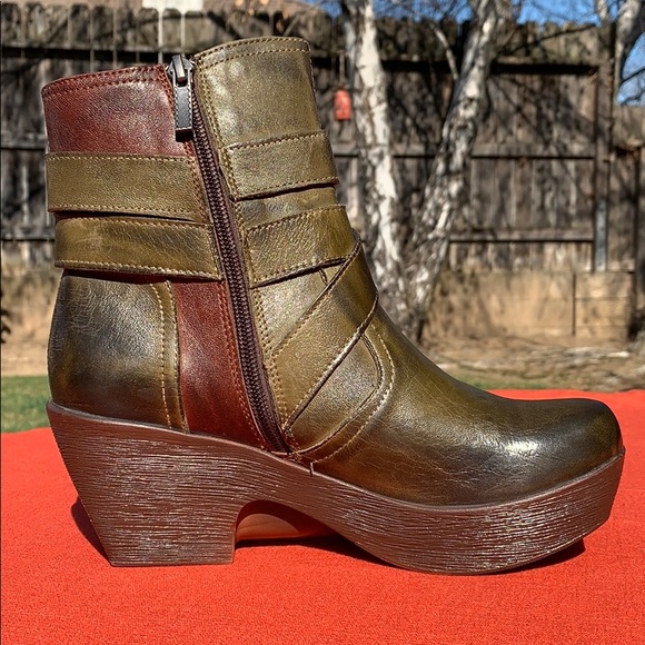 Jafa 610 Boots Olive & Brown Size 37 - Picture 4 of 8